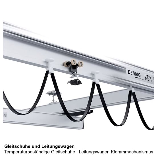 Gleitschuhe und Leitungswagen